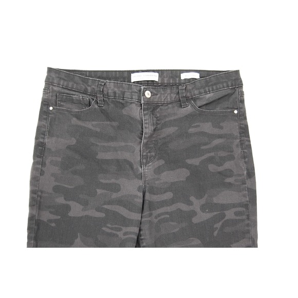 Social Standard By Sanctuary Jeans‎ Womens 14 Black Camo Skinny Ankle Stretch - Picture 2 of 16